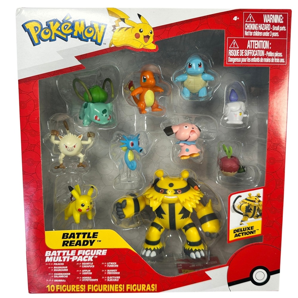 Pokemon Battle Figure Multi-Pack Kids 10 Figures Multicolor Pikachu Electivire